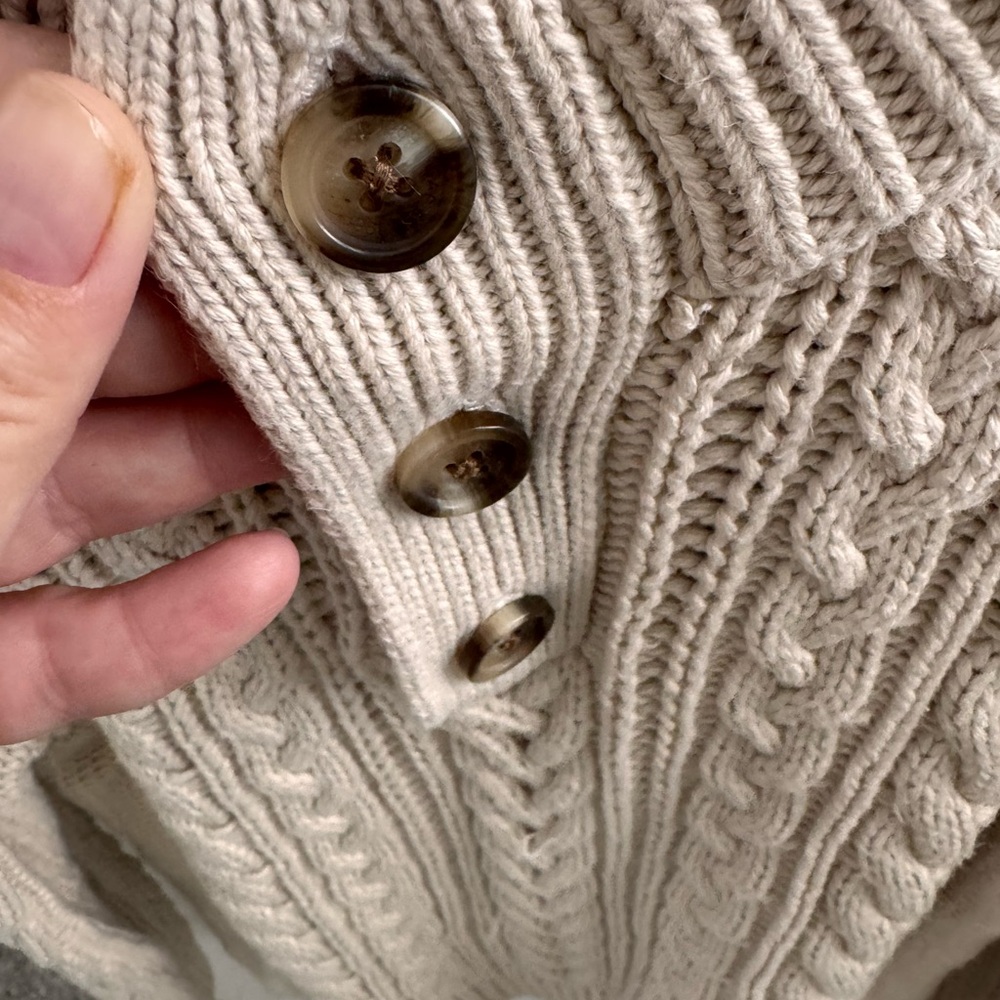 🌸GAP 5-T Cable Knit Beige Sweater Boys - Picture 4 of 9